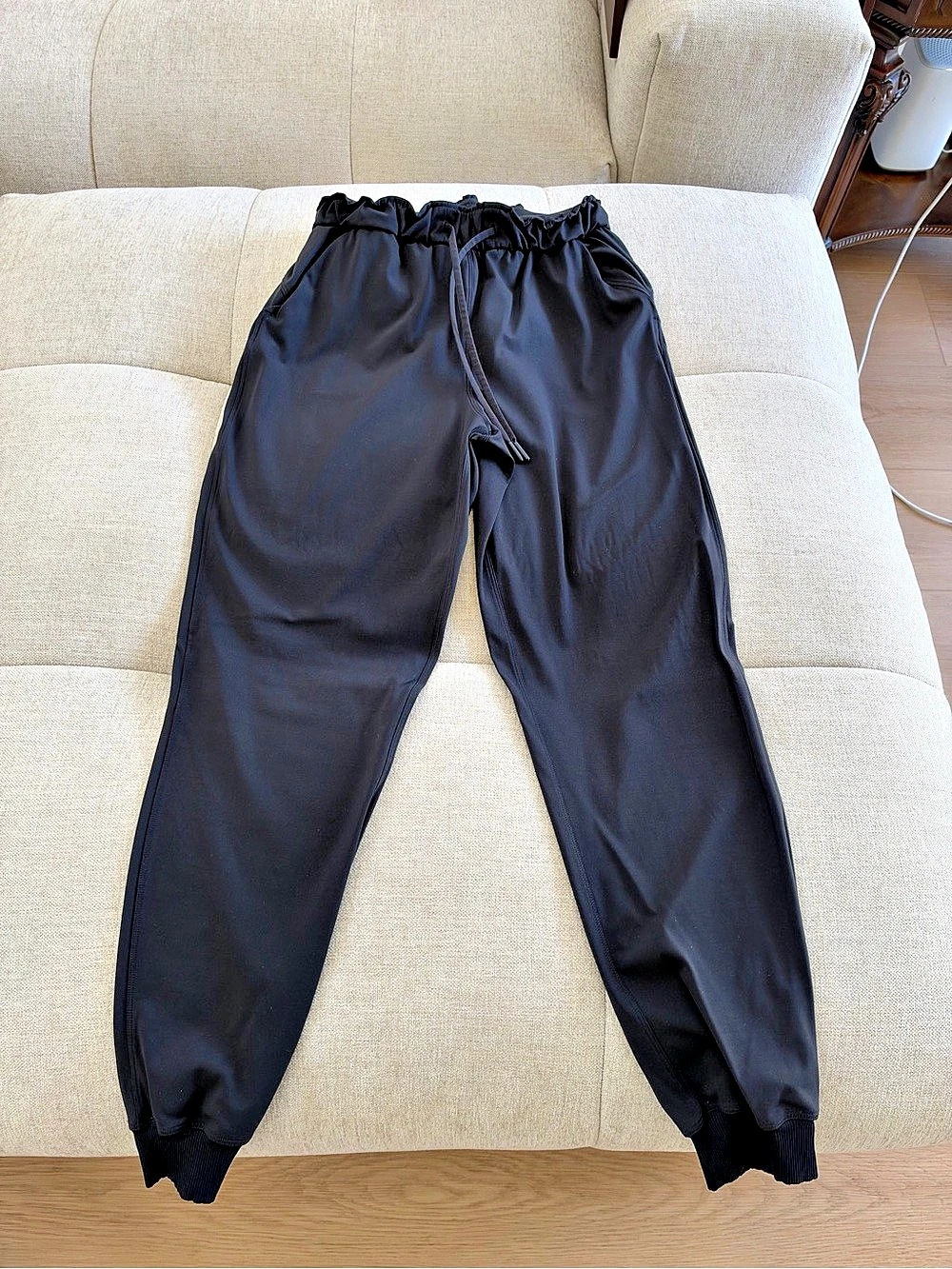 lululemon Stretch Woven Ruffle-Waist Wide-Leg Pant Black Size 6